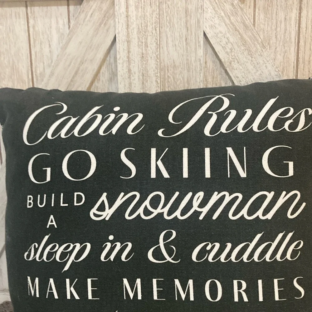 Target BP 2021 Christmas Cabin Rules Pillow